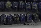 CSO663 15.5 inches 6*10mm faceted rondelle sodalite gemstone beads