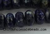 CSO665 15.5 inches 8*14mm faceted rondelle sodalite gemstone beads