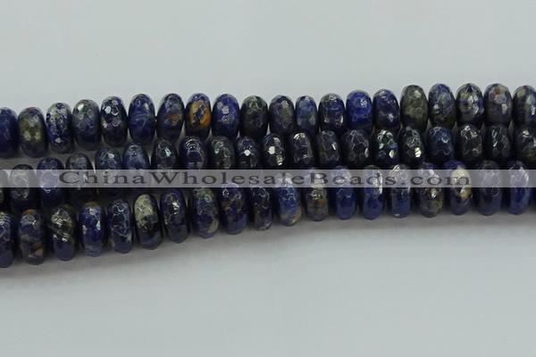 CSO666 15.5 inches 9*16mm faceted rondelle sodalite gemstone beads