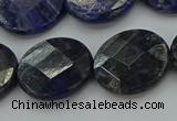 CSO709 15.5 inches 18mm faceted coin sodalite gemstone beads