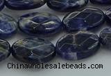 CSO717 15.5 inches 12*16mm faceted oval sodalite gemstone beads