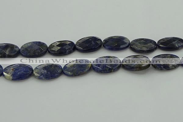 CSO720 15.5 inches 18*25mm faceted oval sodalite gemstone beads