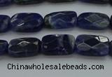 CSO735 15.5 inches 8*12mm faceted rectangle sodalite gemstone beads
