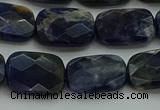 CSO737 15.5 inches 12*16mm faceted rectangle sodalite gemstone beads