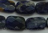 CSO738 15.5 inches 13*18mm faceted rectangle sodalite gemstone beads