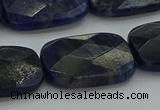 CSO740 15.5 inches 18*25mm faceted rectangle sodalite gemstone beads