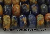 CSO763 15.5 inches 6*10mm faceted rondelle orange sodalite beads