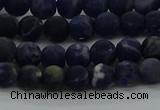 CSO811 15.5 inches 6mm round matte sodalite gemstone beads