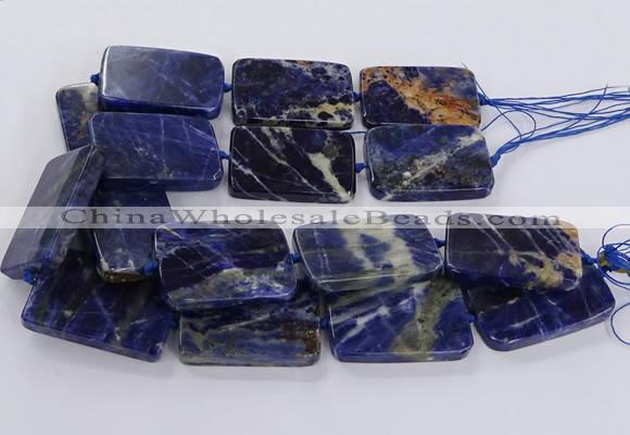 CSO822 15.5 inches 30*50mm - 32*52mm rectangle orange sodalite beads