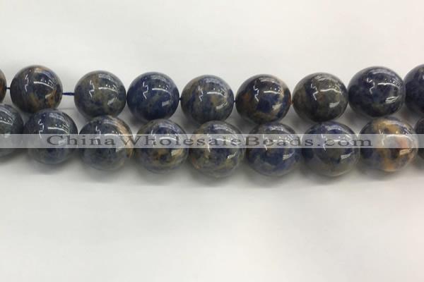 CSO838 15.5 inches 20mm round orange sodalite beads wholesale