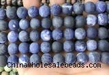 CSO843 15.5 inches 10mm round matte sodalite beads wholesale