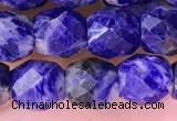 CSO850 15.5 inches 6*6mm faceted drum sodalite beads wholesale