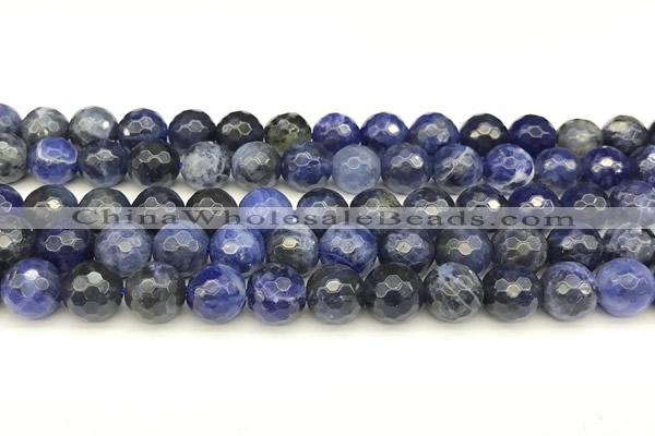 CSO911 15 inches 8mm faceted round sodalite beads wholesale