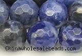 CSO912 15 inches 10mm faceted round sodalite beads wholesale