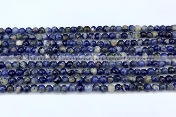 CSO915 15 inches 4mm round sodalite gemstone beads