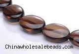 CSQ01 A grade 10*14mm oval natural smoky quartz beads Wholesale