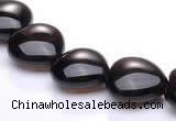 CSQ05 14*14mm heart A grade natural smoky quartz beads Wholesale