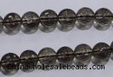 CSQ103 15.5 inches 8mm faceted round grade AA natural smoky quartz beads