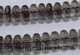 CSQ107 15.5 inches 6*12mm rondelle grade AA natural smoky quartz beads