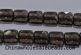 CSQ120 10*10mm facetad square grade AA natural smoky quartz beads