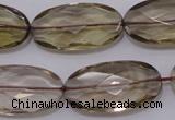 CSQ214 15*30mm faceted oval grade AA natural smoky quartz beads