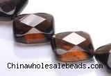 CSQ23 AB grade 16*16mm faceted rhombic natural smoky quartz bead