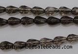 CSQ242 6*10mm faceted teardrop grade AA natural smoky quartz beads