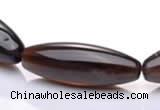 CSQ27 15*40mm rice AB grade natural smoky quartz beads Wholesale