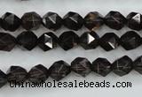 CSQ352 15.5 inches 8mm faceted nuggets smoky quartz beads