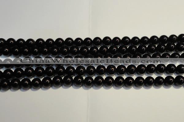 CSQ403 15.5 inches 10mm round black morion smoky quartz beads