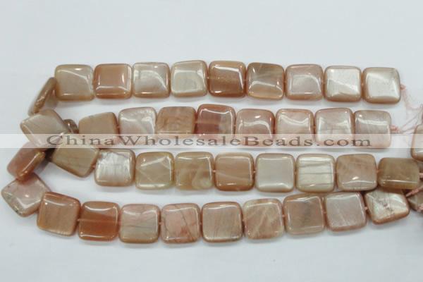 CSS209 15.5 inches 20*20mm square natural sunstone beads