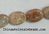 CSS261 15.5 inches 15*20mm oval natural sunstone beads