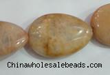 CSS262 15.5 inches 20*30mm flat teardrop natural sunstone beads