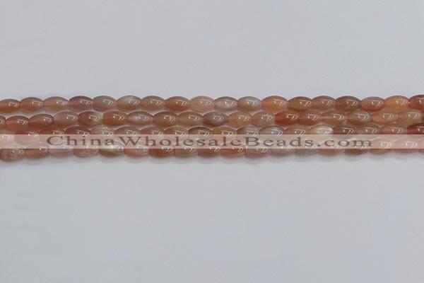 CSS265 15.5 inches 5*8mm rice sunstone beads wholesale