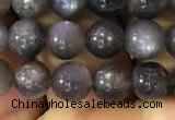 CSS315 15.5 inches 6mm round black sunstone gemstone beads