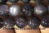 CSS316 15.5 inches 8mm round black sunstone gemstone beads