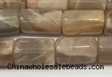 CSS400 15.5 inches 8*10mm - 8*13mm tube sunstone beads wholesale