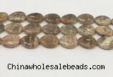 CSS410 15.5 inches 18*25mm flat teardrop sunstone beads wholesale