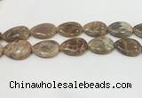 CSS411 15.5 inches 20*30mm flat teardrop sunstone beads wholesale