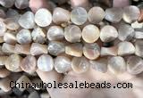 CSS436 15.5 inches 14mm twisted coin sunstone beads wholesale