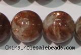 CSS557 15.5 inches 14mm round natural golden sunstone beads