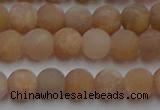 CSS651 15.5 inches 6mm round matte sunstone beads wholesale
