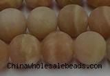 CSS655 15.5 inches 14mm round matte sunstone beads wholesale