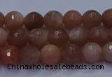 CSS671 15.5 inches 6mm faceted round sunstone gemstone beads