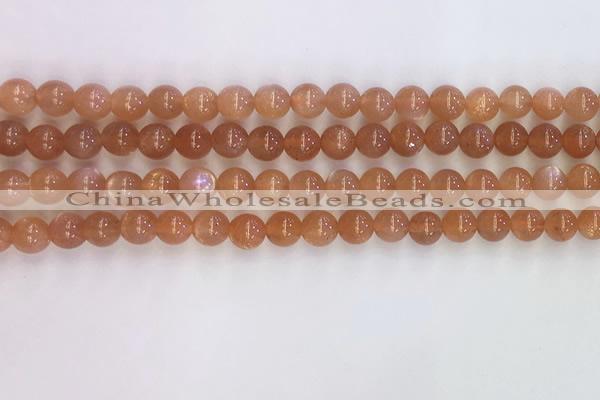 CSS708 15.5 inches 4mm round natural golden sunstone beads