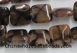 CST09 15.5 inches 14*14mm square staurolite gemstone beads wholesale