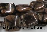 CST10 15.5 inches 18*18mm square staurolite gemstone beads wholesale