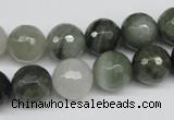 CSW15 15.5 inches 12mm faceted round seaweed quartz beads wholesale