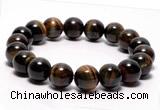 CTB03 7 inches 10mm round blue tiger eye stretch bracelet