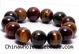 CTB08 7 inches 16mm round tiger eye stretch bracelet wholesale